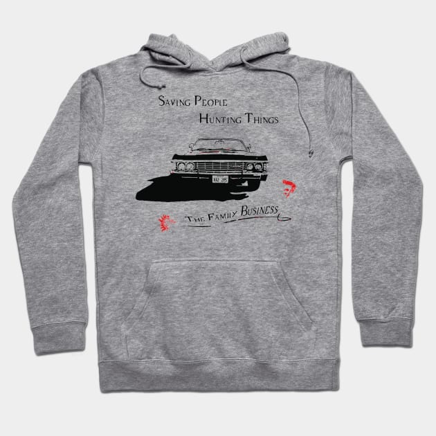 Supernatural - Impala - Saving People Hoodie by olivergraham